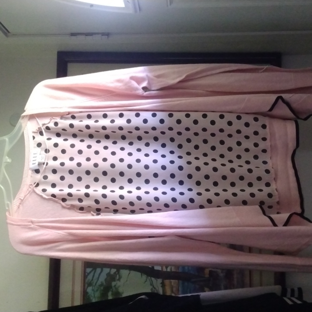 Elle pink with black spots Sweater XL